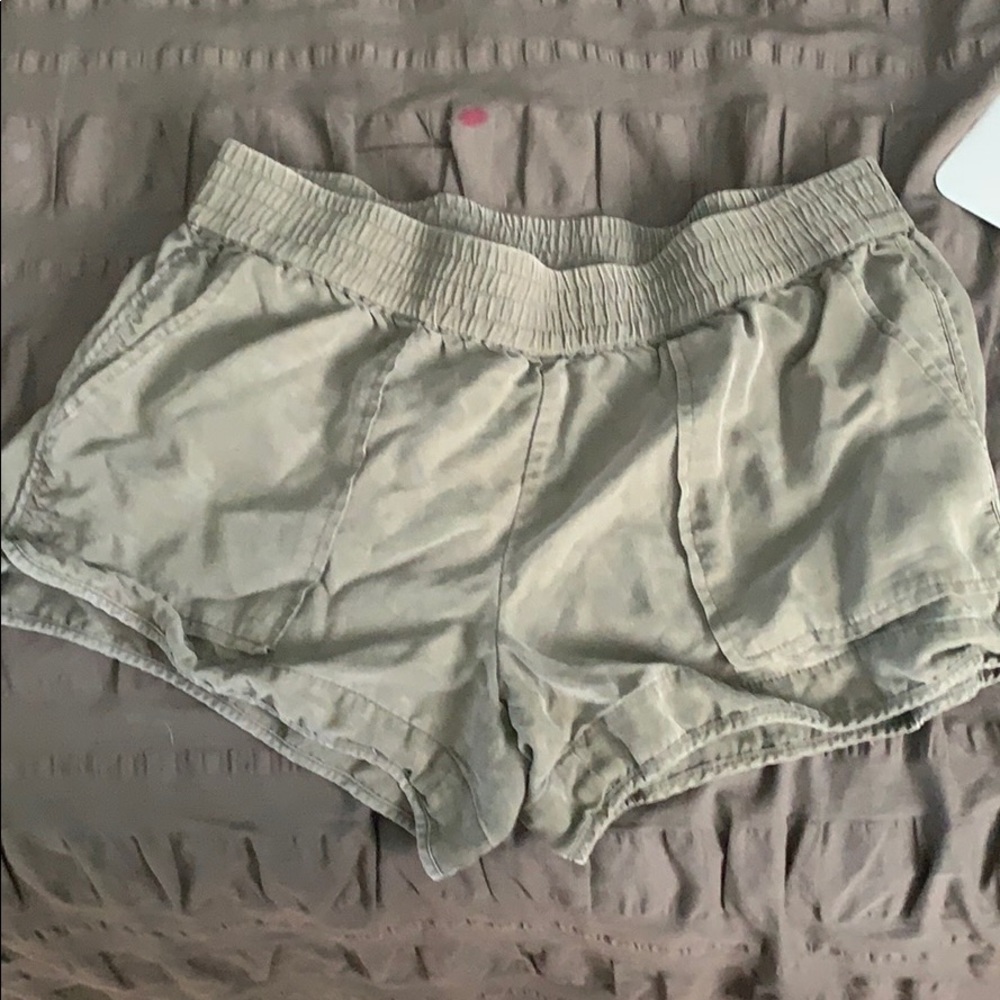 Army green shorts